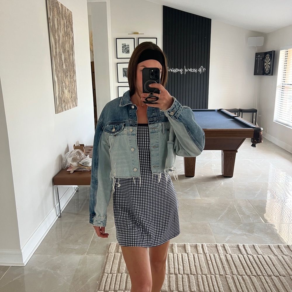 Zara patchwork Jean Jacket
